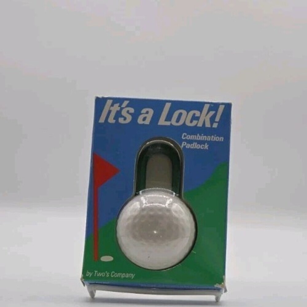 Vintage Golf Ball Combination Padlock Its A Lock Covered Steel Shackle Dad Gift
